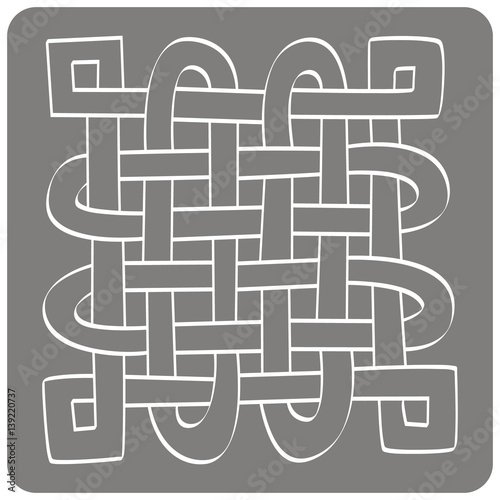 monochrome icon with Celtic art and ethnic ornaments for your design