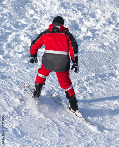 man skiing in winter