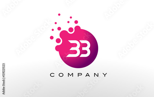 BB Letter Dots Logo Design with Creative Trendy Bubbles.