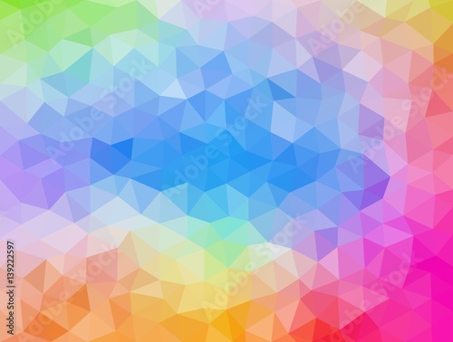 Pastel colored polygonal illustration consist of triangles