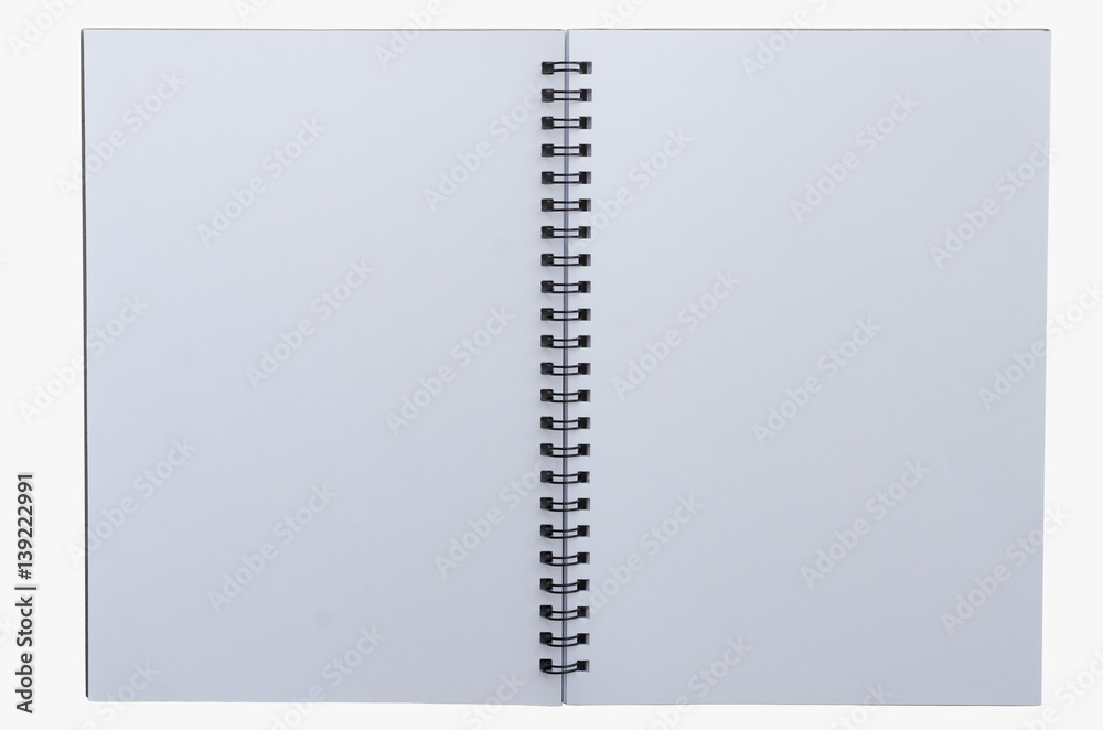 Wirebound Notebook Isolated On White Background. Wirebound Notebook Isolated On White Background.