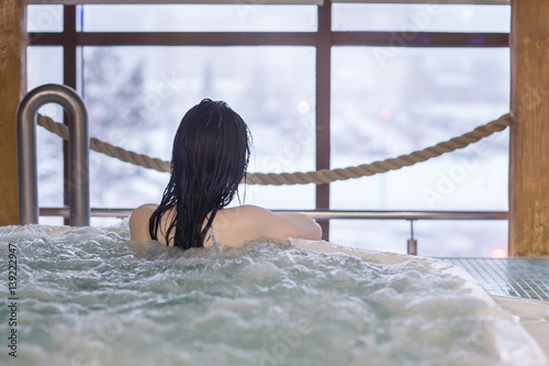 woman enjoying in a spa