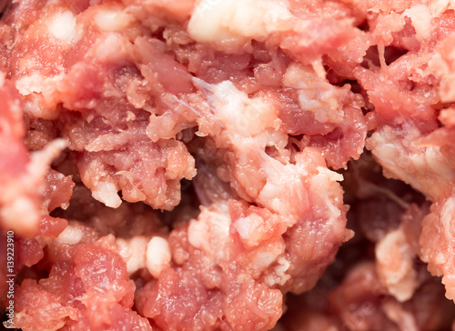 minced meat as a background. macro