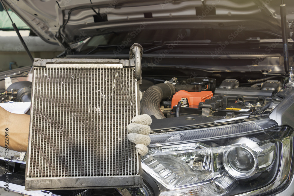 Car condenser radiator Stock Photo | Adobe Stock