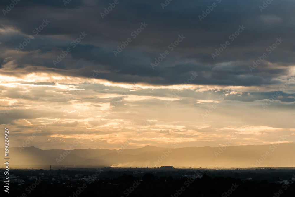 colorful dramatic sky with cloud at sunset colorful dramatic sky with cloud at sunset