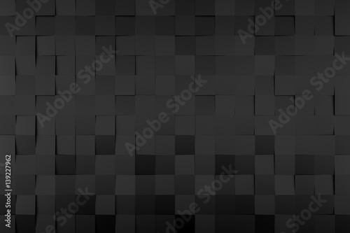 Background black modern geometry abstract background 3D Rendering.