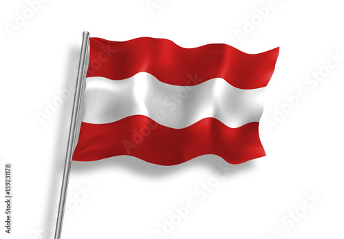 Drapeau d'Autriche en qualité vectorielle 