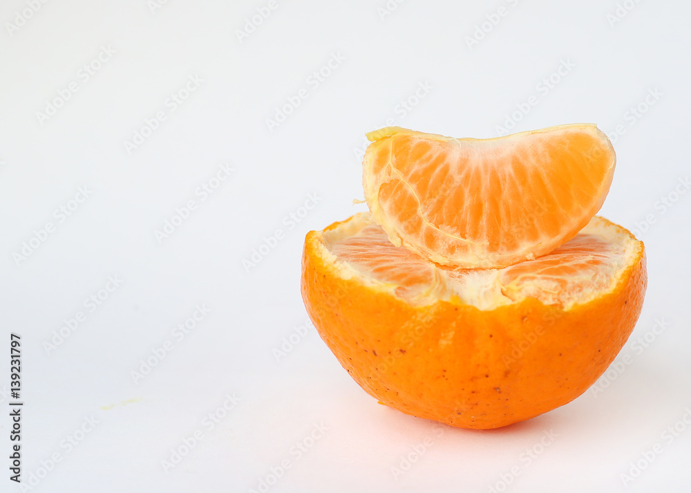 Orange fruit on white background Orange fruit on white background