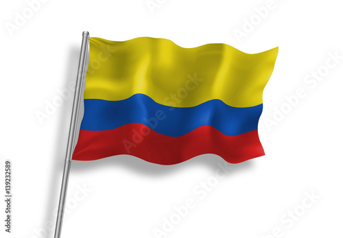 Drapeau de Colombie en qualité vectorielle 