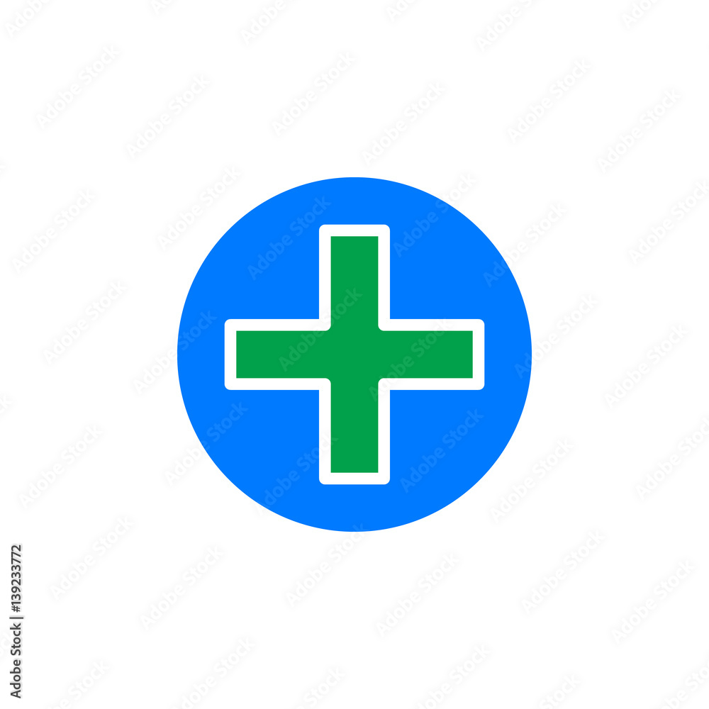 Cross in circle icon vector, filled flat sign, solid colorful pictogram isolated on white. Add symbol, logo illustration. Pixel perfect Cross in circle icon vector, filled flat sign, solid colorful pictogram isolated on white. Add symbol, logo illustration. Pixel perfect