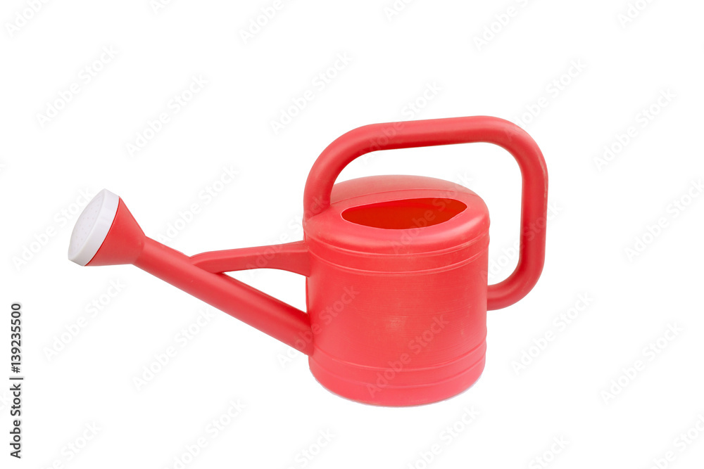 plastic watering can isolate on white background. plastic watering can isolate on white background.