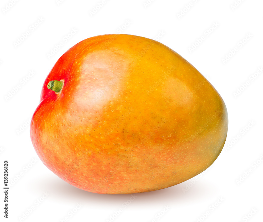 Isolated organic mango. Mango fruit isolated on white background with clipping path Isolated organic mango. Mango fruit isolated on white background with clipping path