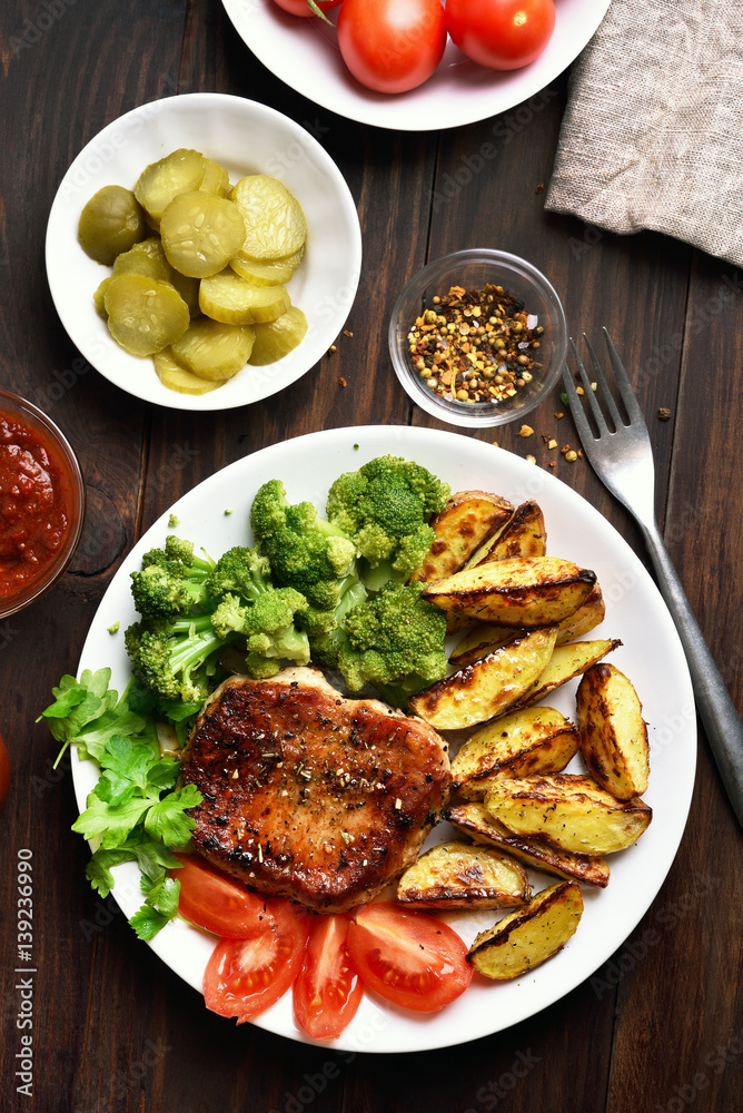 Grilled meat and vegetables Grilled meat and vegetables