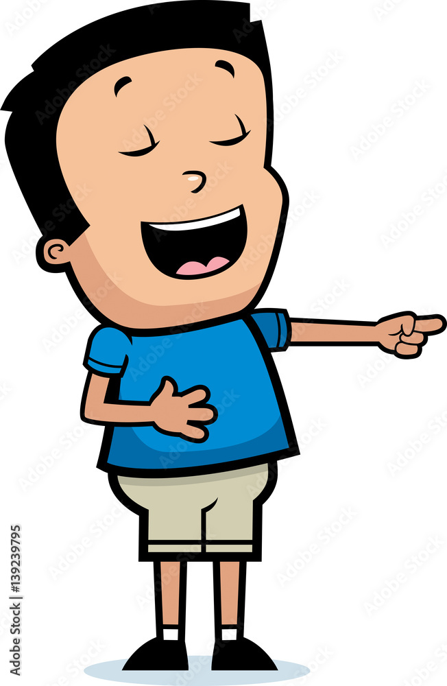 Cartoon Boy Laughing