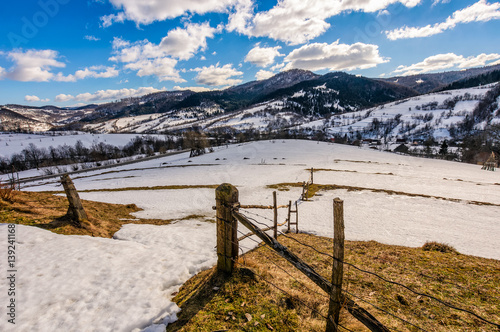 last days of winter in rural landscape