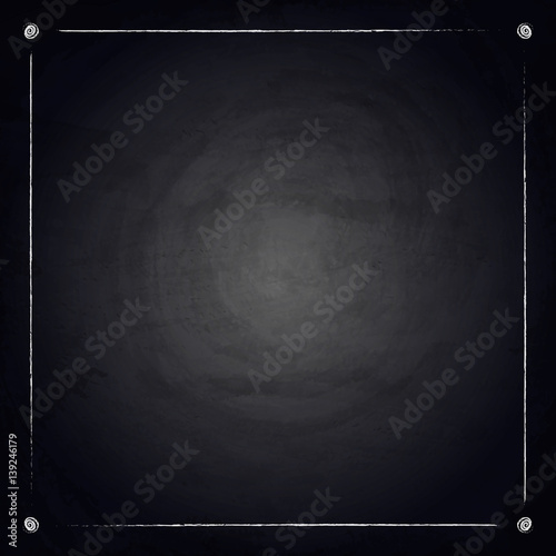 Empty border on blackboard chalkboard background