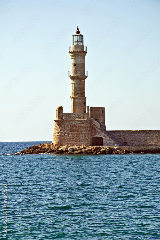 The Venetian Lighthouse in Chania, Crete