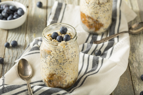 Fotografía Healthy Homemade Overnight Oats Oatmeal