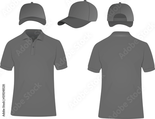 Baseball cap and polo t shirt vector