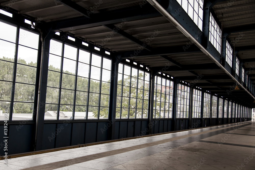 Empty Train Station Platform