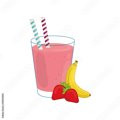 Delicious and sweet smoothie icon vector illustration graphic design