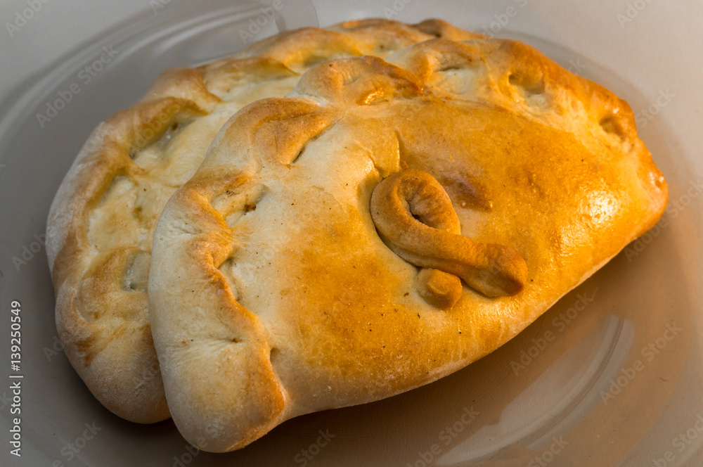 Russian traditional pies on a glass plate Russian traditional pies on a glass plate