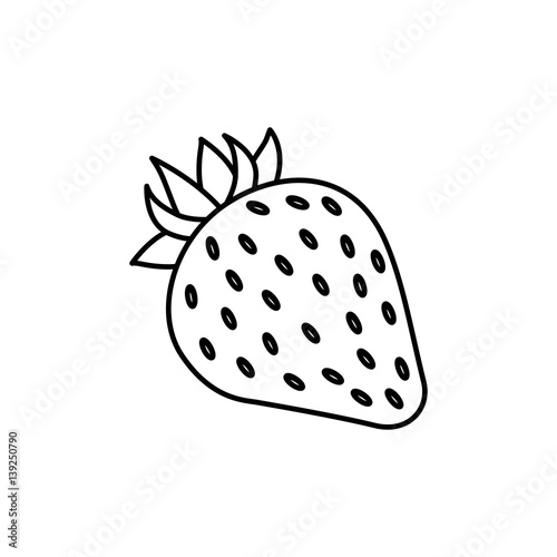 strawberry delicious fruit icon vector illustration graphic design