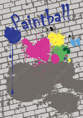 Abstract paintball banner