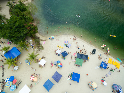 Fotografia Top View of a Paradise Beach
