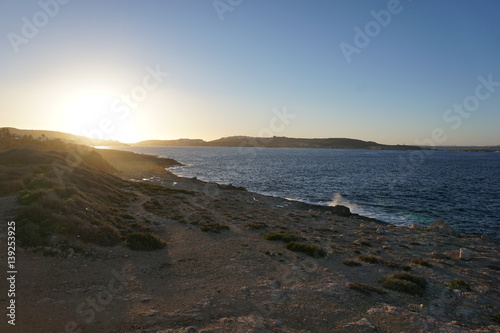 Abendrot am Meer (Malta)