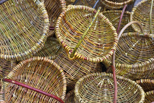 Traditional wreathed baskets