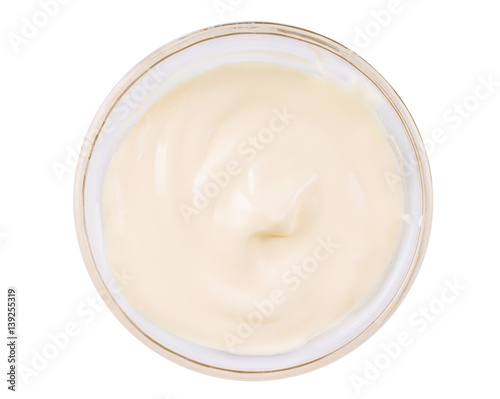 Mayonnaise on a white background