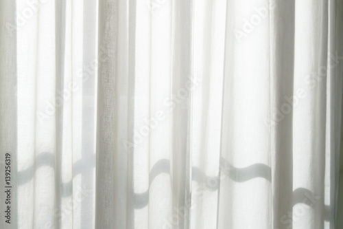 White transparent curtains.