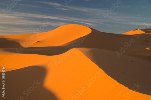 Scenic and tranquil landscape of desert near Merzouga  Morocco