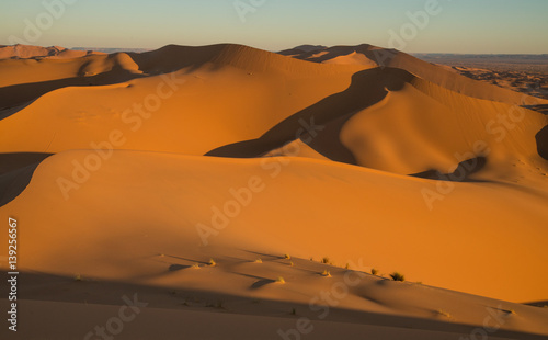 Scenic and tranquil landscape of desert near Merzouga, Morocco