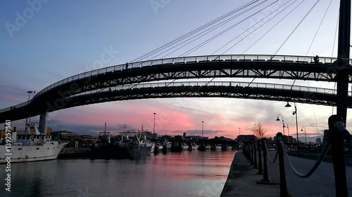 the port of Pescara in timelaps