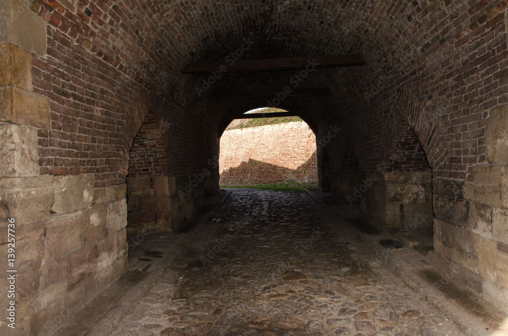 Tunnel in old Medieval Castle