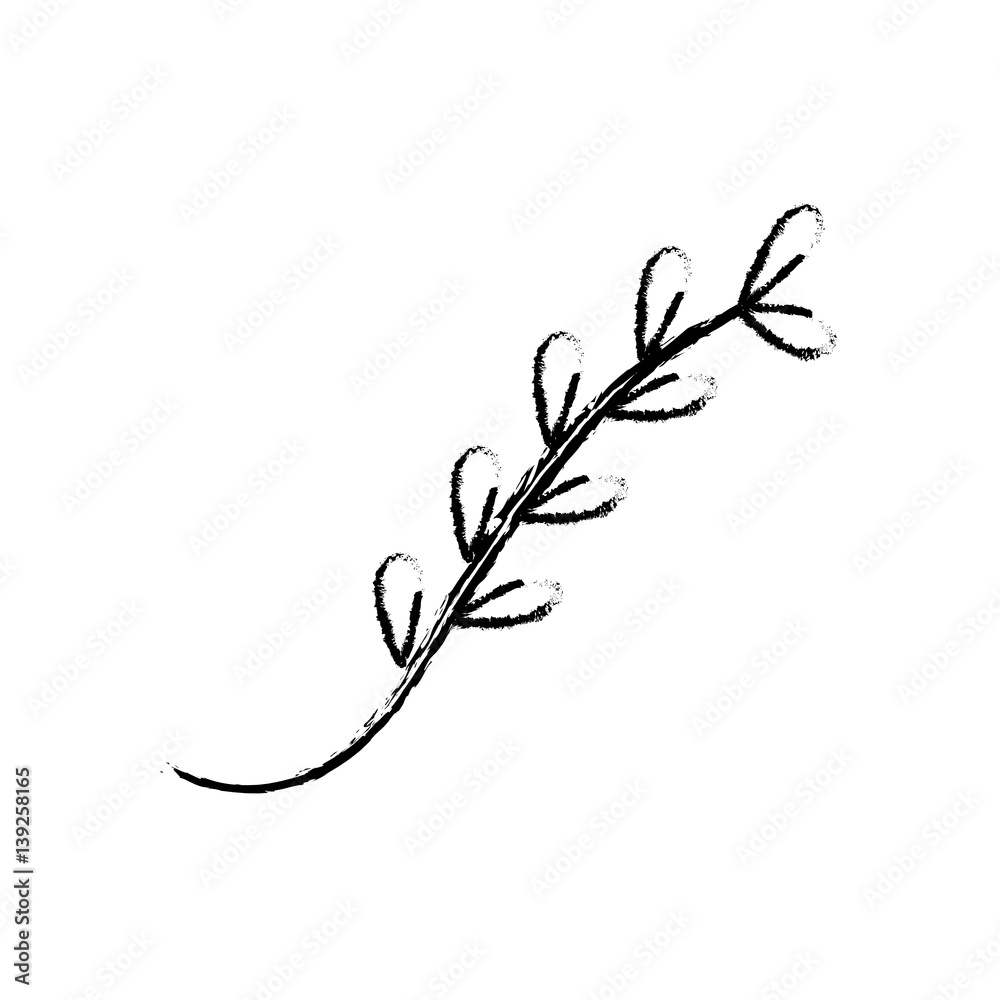 Plant branch isolated icon vector illustration graphic design