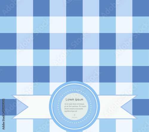 Blue checkered tablecloth. Seamless pattern. Vector EPS10, illustration