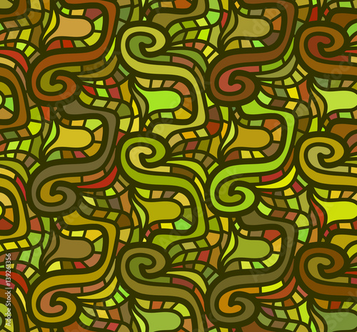 Seamless patterm consisting of swirls