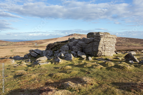 A summers day Top Tor Dartmoor National Park Devon Uk