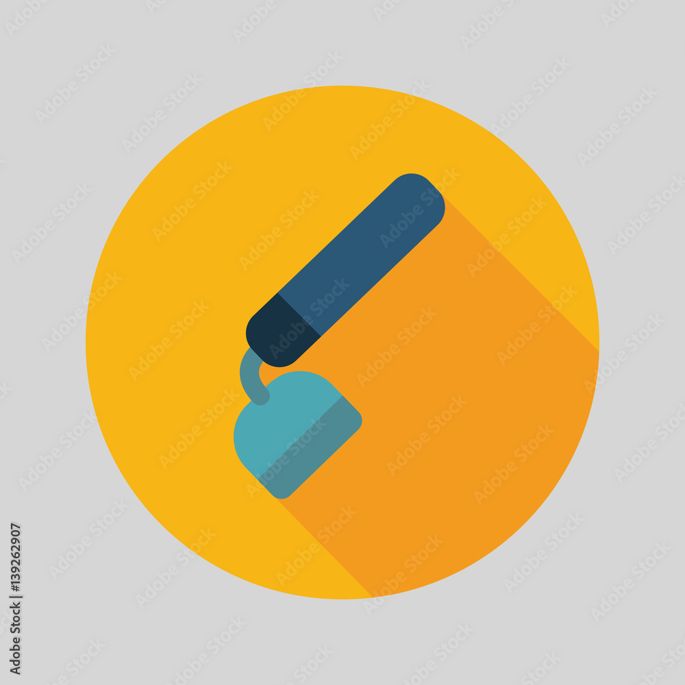 Hoe flat vector icon. Garden Equipment Hoe flat vector icon. Garden Equipment