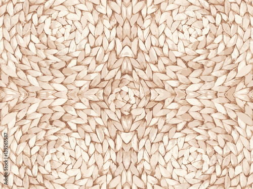 Straw pattern texture repeating seamless. Natural woven straw background.  Vector illustration. Fiber and fabric. Straw hat. retro & vintage