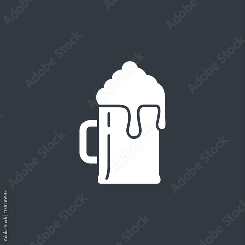 Flat beer icon 