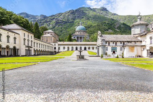 Photos View of Shrine of Oropa, in the mountains of Biella, Piedmont Italy