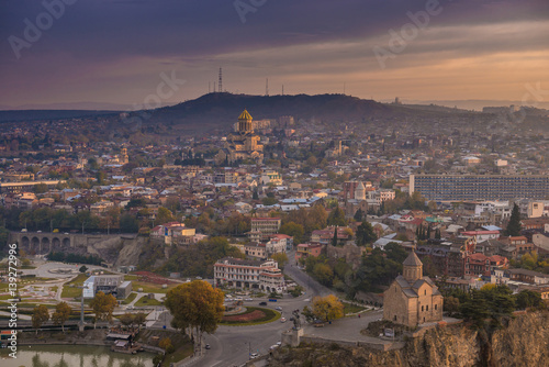 views of Tbilisi bird's-eye view
