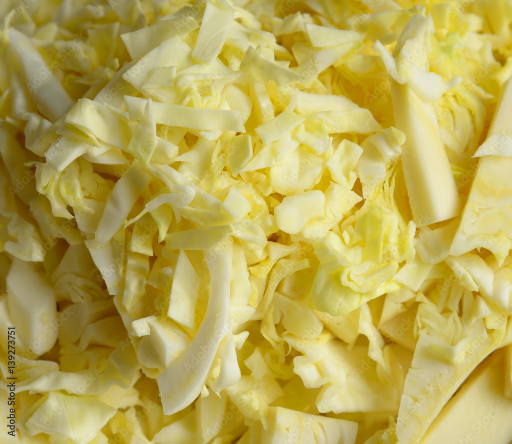 Sliced cabbage closeup. Sliced cabbage closeup.