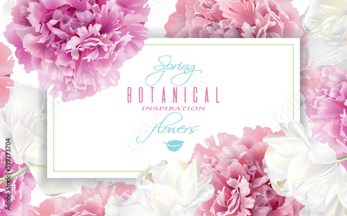 Peony tulip banner