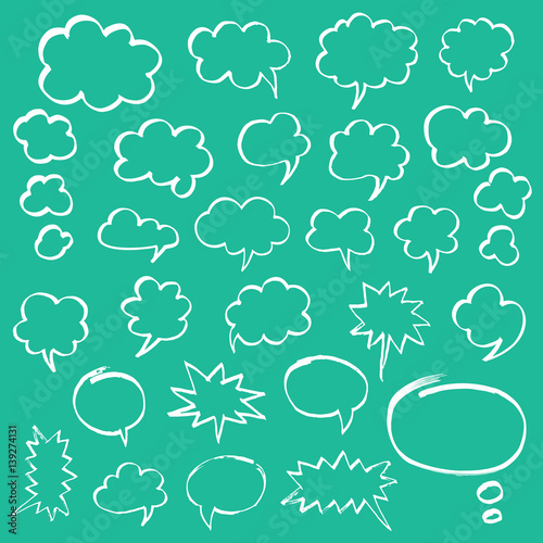 Wallpaper Mural Marker Speech Bubbles and Thought Clouds Torontodigital.ca