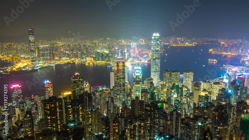 Wallpaper Mural night light hong kong city kowloon island peak panorama 4k time lapse china
 Torontodigital.ca